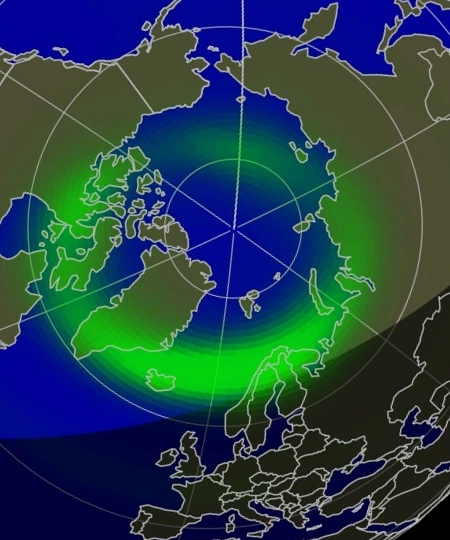 aurora forecast for the next hour